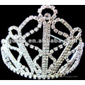 Grande coroa de tiara rhinestone (GWST12-503G)